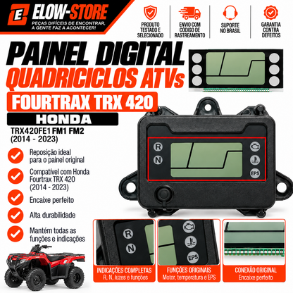 Painel Digital Quadriciclos Atvs Fourtrax TRX 420 Honda