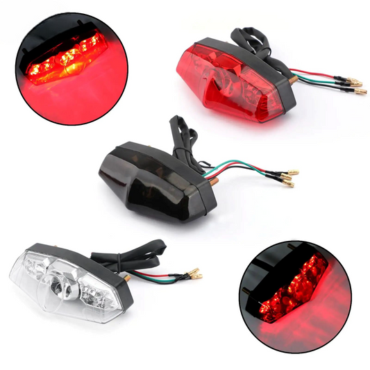 Lanterna Traseira Completa 12v Universal Motos/ Scooters/ Quadriciclos Atvs