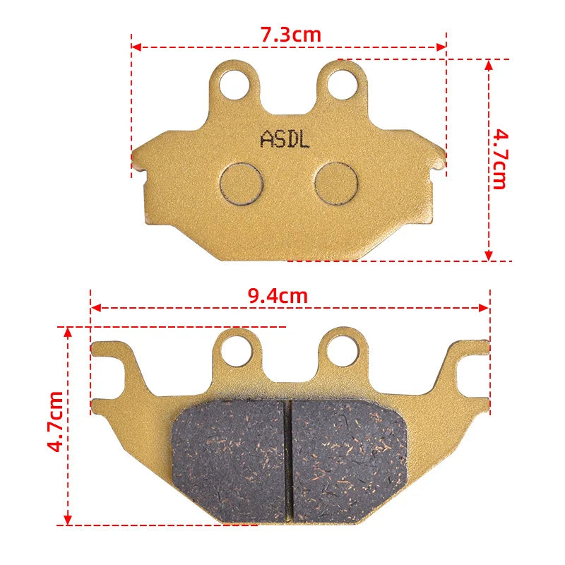 Pastilha de freio Dianteira/ traseira Quadriciclos Atvs Ds 250 Can Am