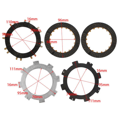 Kit de Disco e Separadores da Embreagem Quadriciclos Atvs 110/ 125cc Importado