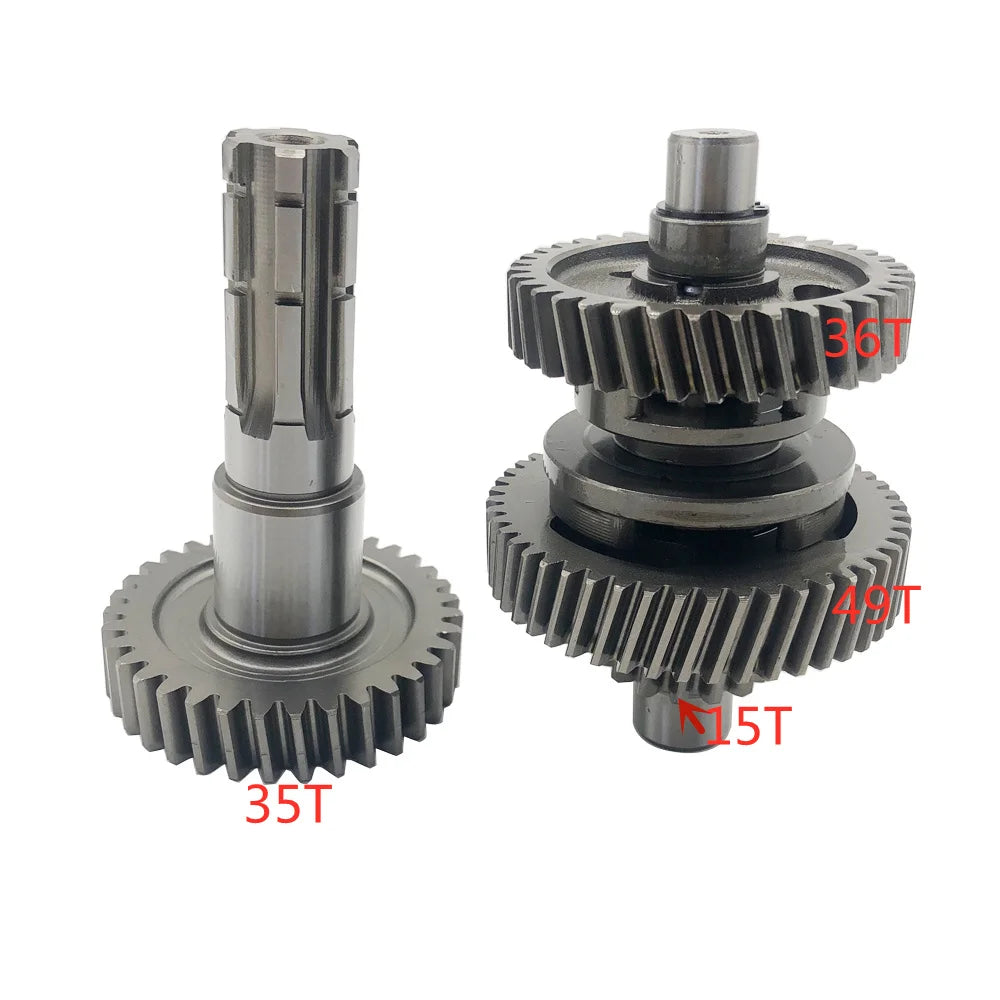 Engrenagem E Eixo Caixa Cambio (Kit 15D/35D) Quadriciclos Atvs 150/ 200 MXF