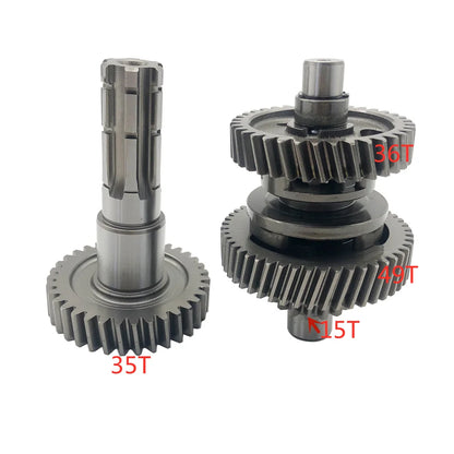 Engrenagem E Eixo Caixa Cambio (Kit 15D/35D) Quadriciclos Atvs 150/ 200 MXF