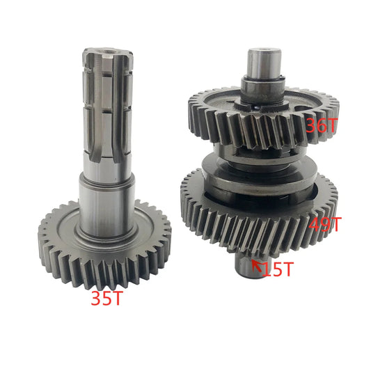 Engrenagem E Eixo Caixa Cambio (Kit 15D/35D) Quadriciclos Atvs 150/ 200 MXF