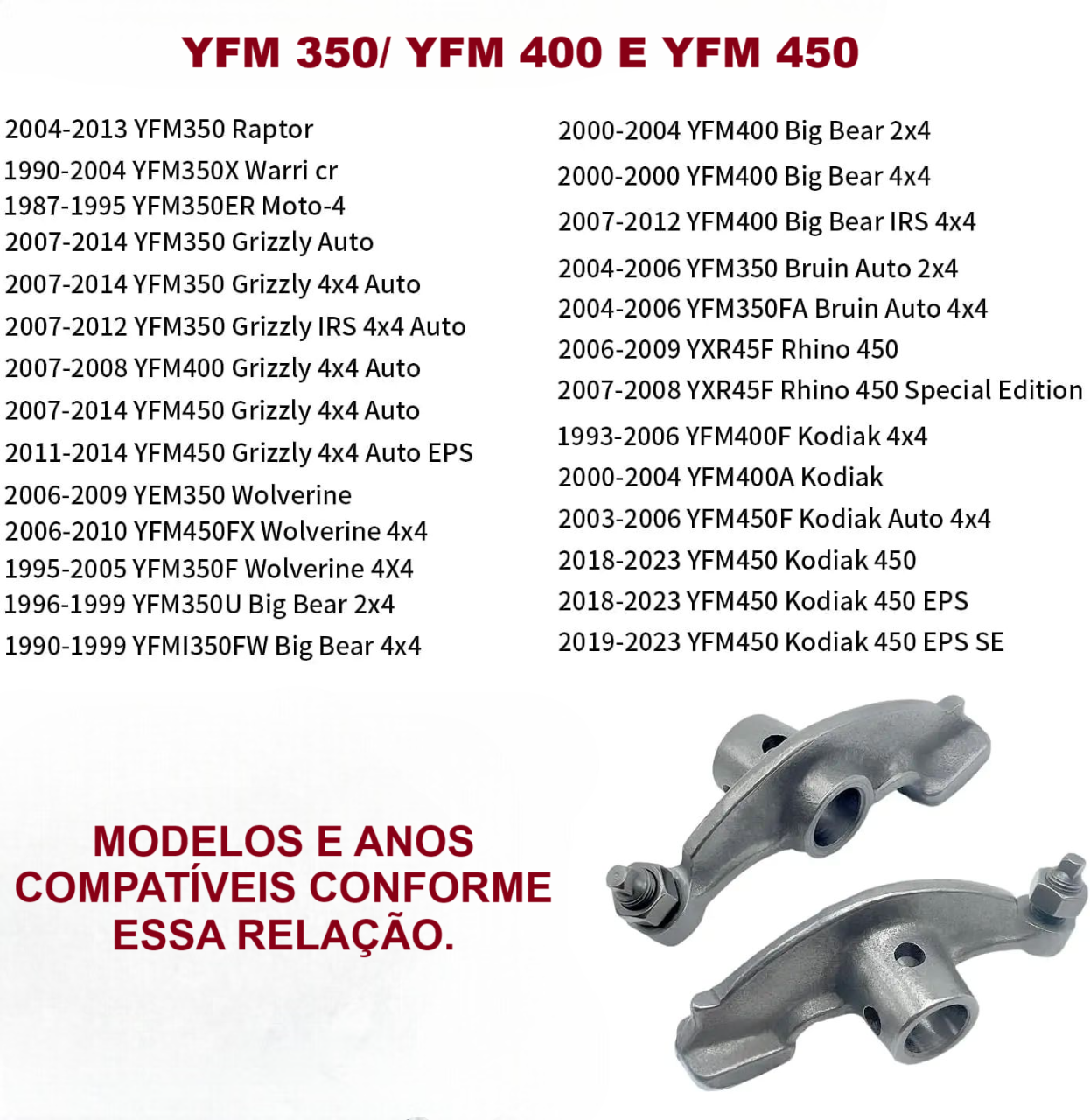 Balancim E Eixo Balancim (Kit 4 Pçs) Quadriciclos Atvs Raptor 350 Yamaha