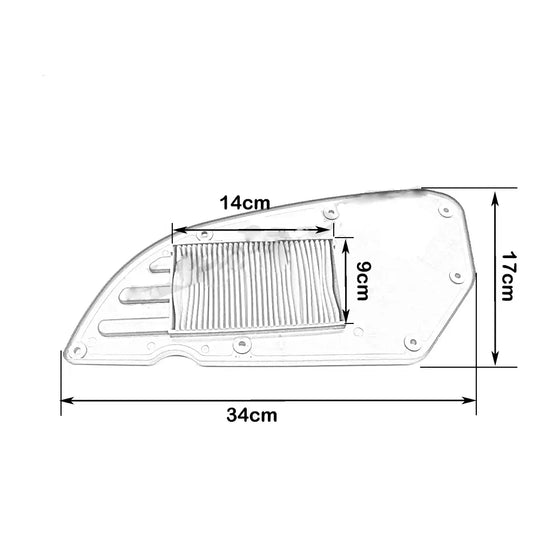 Elemento Filtro Ar Scooter Downtown 300/350 Kymco