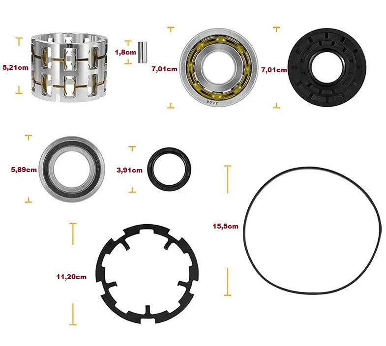 Kit Reparo Diferencial Quadriciclos Atvs De 325 Á 900 Polaris