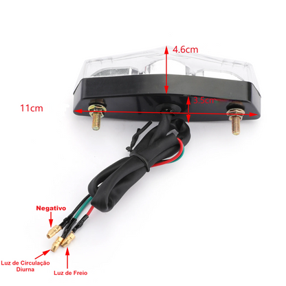 Lanterna Traseira Completa 12v Universal Motos/ Scooters/ Quadriciclos Atvs