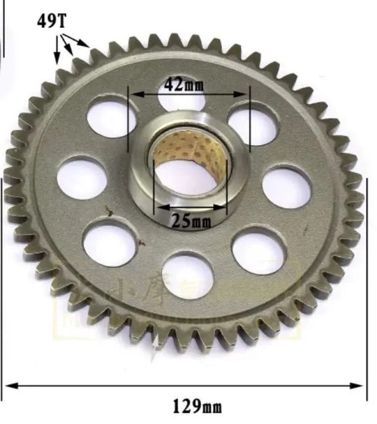 Engrenagem Placa Partida 49d Quadriciclos Atvs De 250 E 300