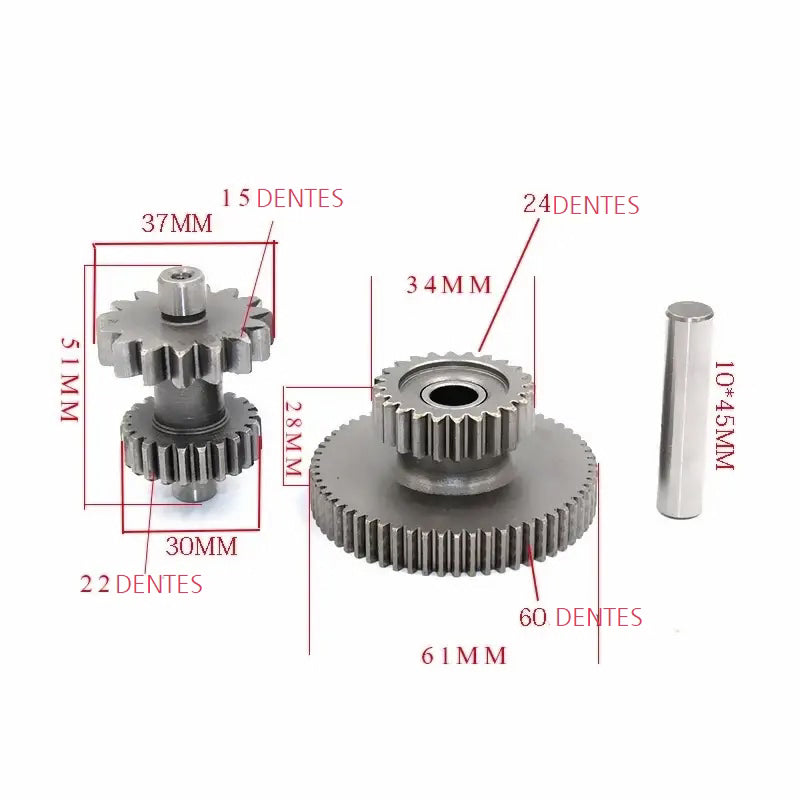 Engrenagens Dupla De Partida Quadriciclos Atvs 250 Zongshen