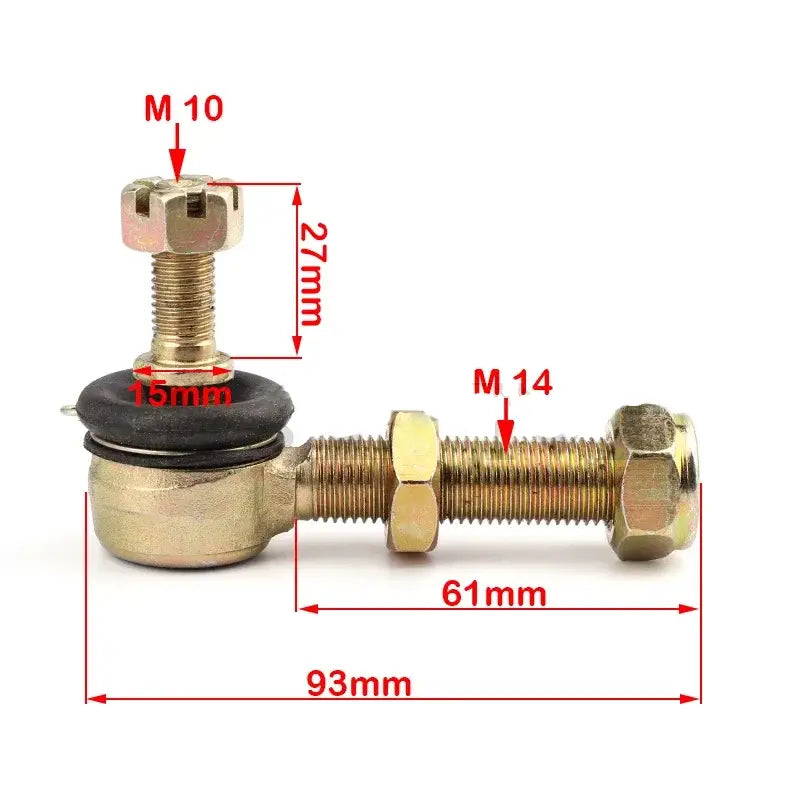 Terminal Direção 12mm/14mm (Par) Quadriciclos Atvs De 150 Á 250