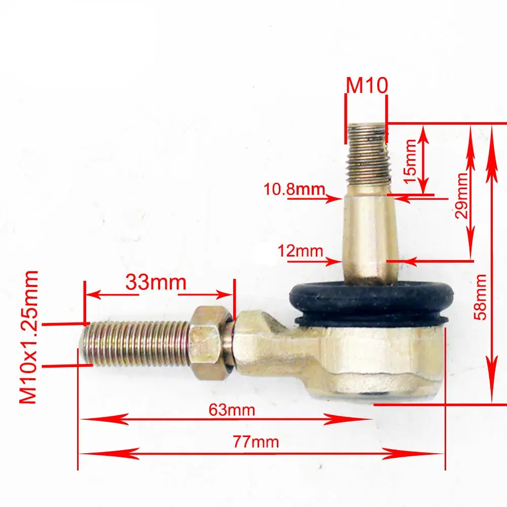 Terminal Direção 10mm (Par) Quadriciclos Atvs Polaris E Kawasaki