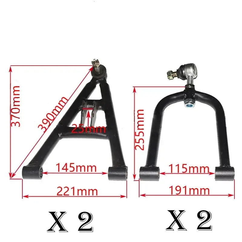 Kit Braços Suspensão Quadriciclos Atvs De 110 Á 250