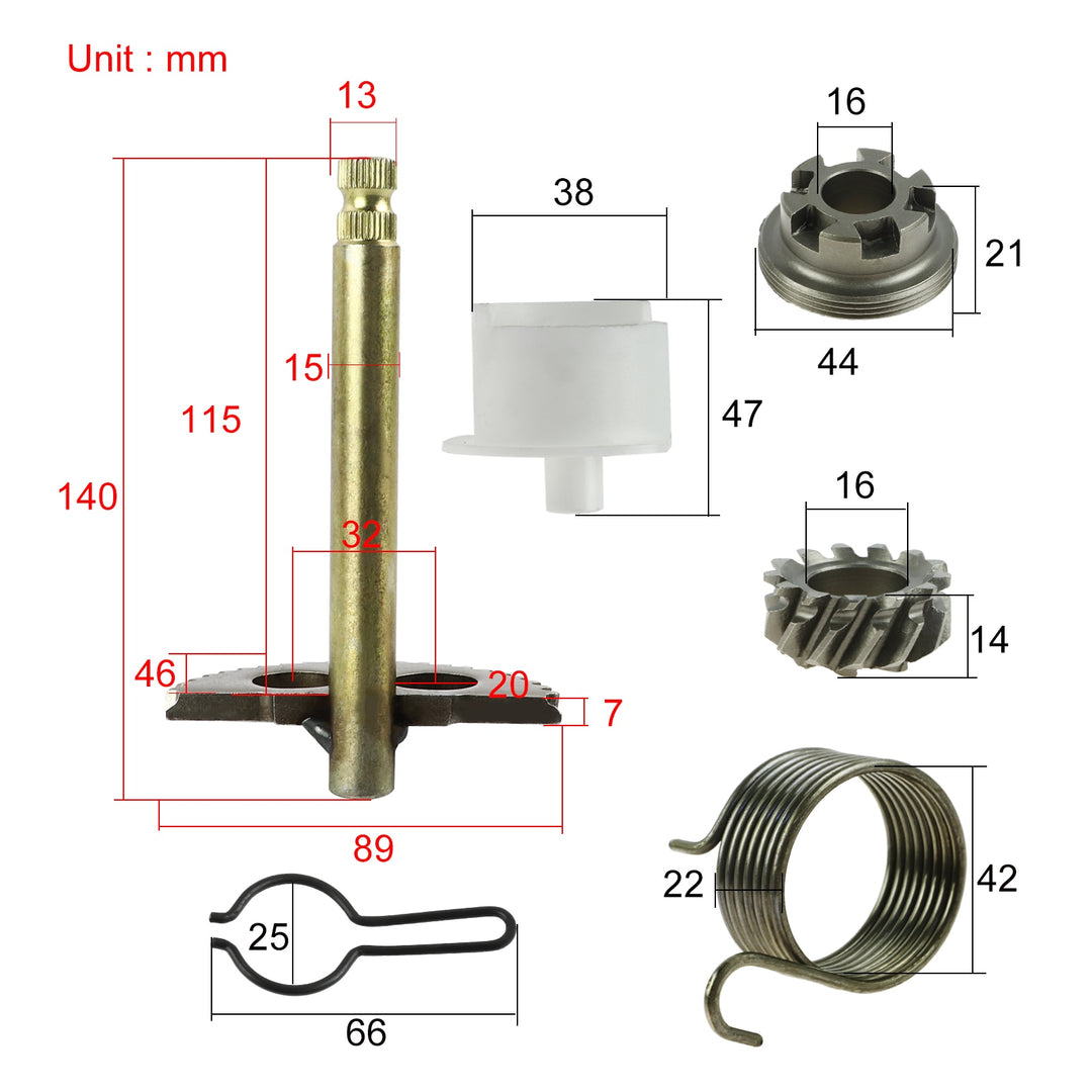 Kit Eixo Pedal Partida Complet Scooters De 50cc Á 80cc Da Yamaha