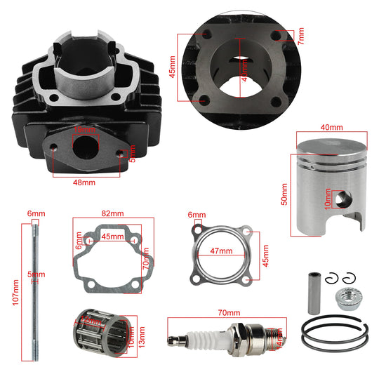 Kit Cilindro 40mm Pw 50cc Da Yamaha