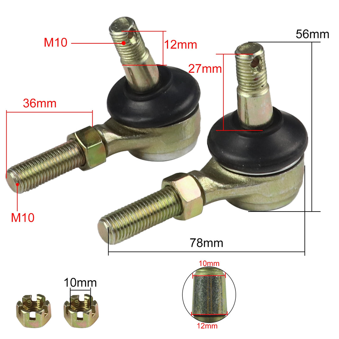 Terminal Direção 10mm (Par) Quadriciclos Atvs De 350cc Á 700cc Yamaha