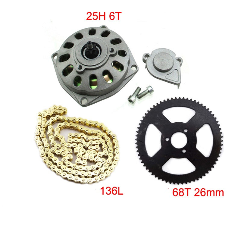 Kit Campana, Coroa, Corrente Minimotos E Mini Quadriciclos Atvs 47cc E 49cc 2T