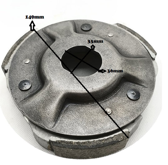 Embreagem Tras. (Disco C/ Sapatas) Scooters E Quadriciclos Atvs 300cc
