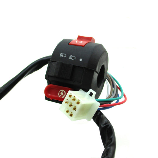 Conjunto Interruptor Partida (08 Fios) Scooters E Quadriciclos Atvs De 50cc Á 150cc